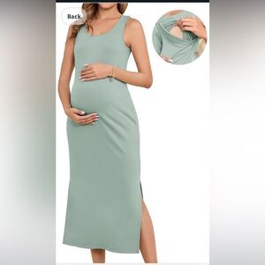 Sage Green Nursing Dress